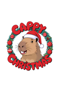 Cappy Christmas 1 model negru pe tricou