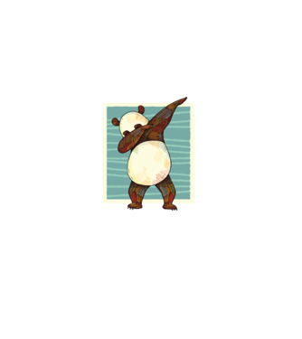 Panda DAB dans model verde pe tricou