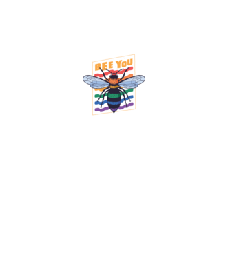 Bee You Pride model negru pe tricou