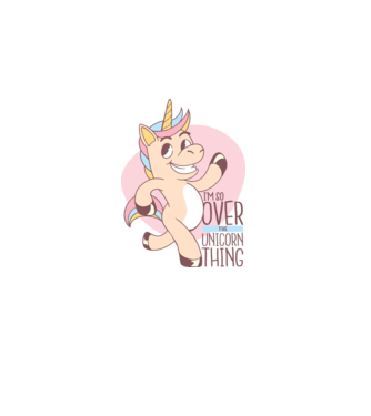Am trecut de mult peste perioada de Unicorn model alb pe tricou