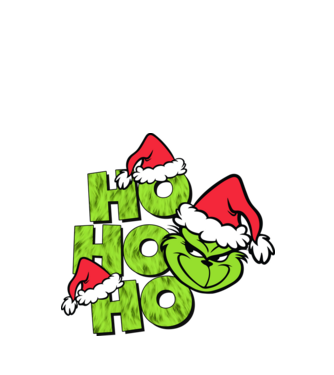 Ho Ho Ho - Grinch model negru pe tricou