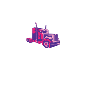 Camion roz model negru pe tricou