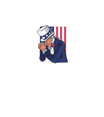Uncle Sam se roagă model gri pe tricou