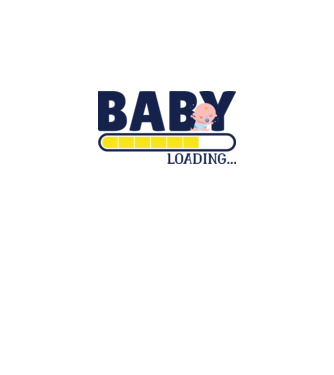Baby is loading - tricou amuzant pentru mămici model alb pe tricou