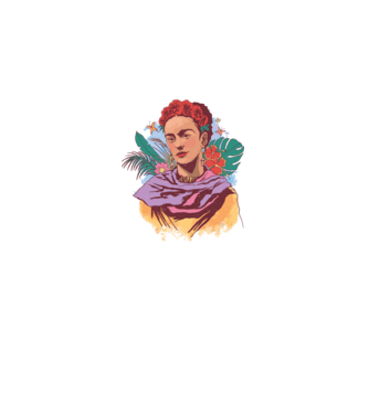 Portret Frida Kahlo model alb pe tricou