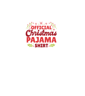 Pijama de Crăciun model alb pe tricou