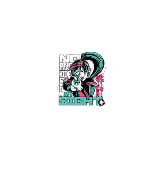 Anime Fată Lunetistă model negru pe tricou