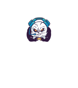Gamer Panda model alb pe tricou