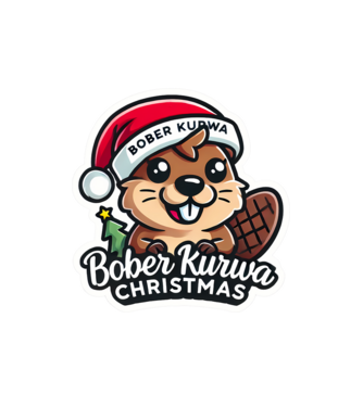 Bober Kurwa Christmas 1 model alb pe tricou