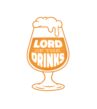 Lord of the Drinks Bere model alb pe tricou