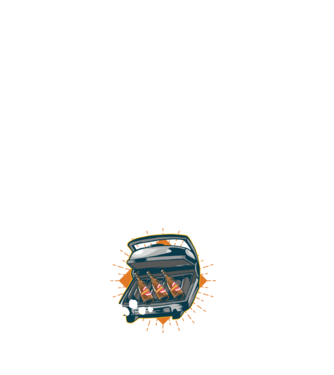 Bere BBQ model negru pe tricou