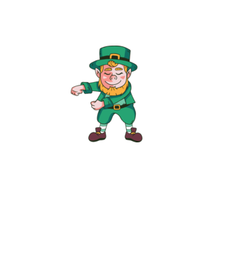 Leprechaun Floss - St. Patrick DAB dans model verde pe tricou