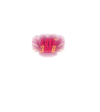 Love 3000 model negru pe tricou