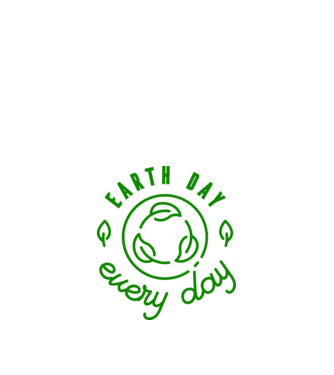 Earth Day Every Day - Ziua Pământului model alb pe tricou