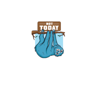 Not today Leneș model alb pe tricou