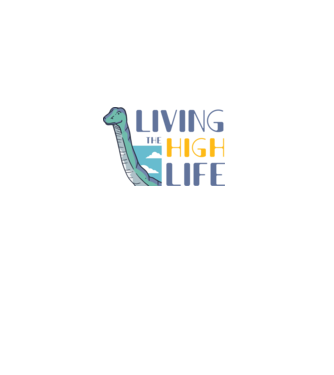 Living the High Life Dinosaur model negru pe tricou