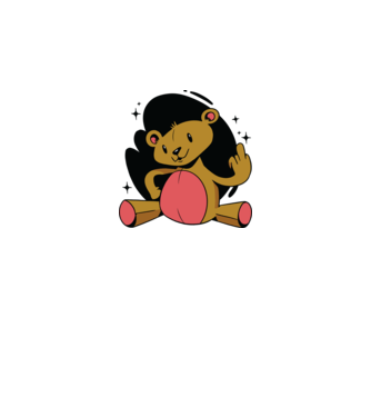 Ursuleț Teddy hain model gri pe tricou