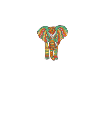 Mandala Elefant model alb pe tricou