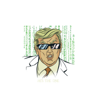 Trump Mátrix model alb pe tricou
