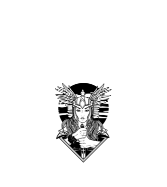 Zeița Valkyrie model nisipiu pe tricou