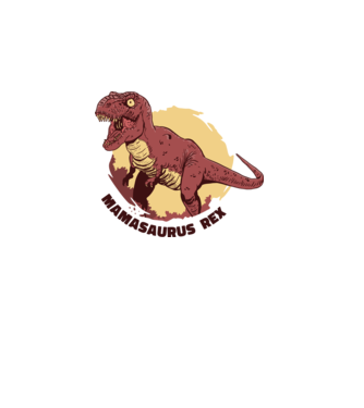 mamasaurus rex model alb pe tricou