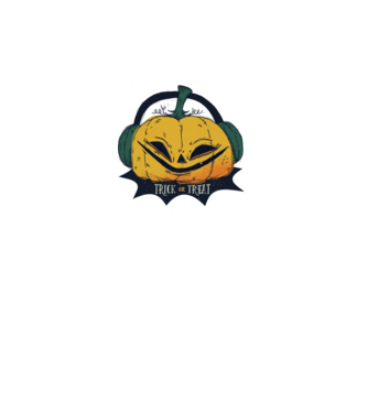 Dovleac Halloween model alb pe tricou