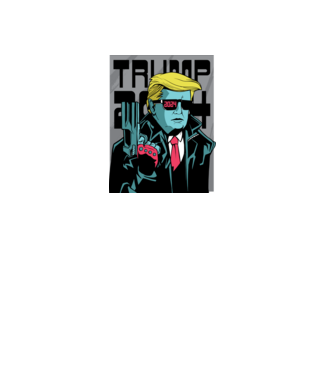 Trump Terminator 2024 model negru pe tricou