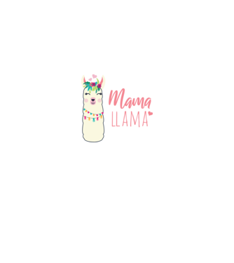 Mama Llama model negru pe tricou