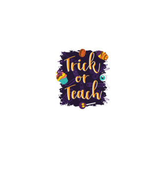 Trick or Teach Halloween pentru profesori model gri pe tricou