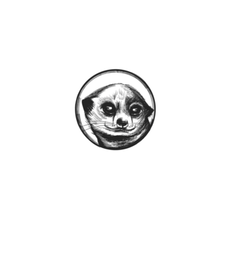 Pui de suricata model albastru jeanși pe tricou