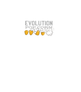 Evoluție Popcorn model negru pe tricou