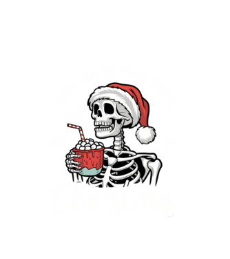 Dead inside, but it's christmas Negru model alb pe tricou