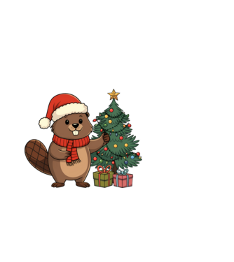 Bober Kurwa Christmas 2 model alb pe tricou