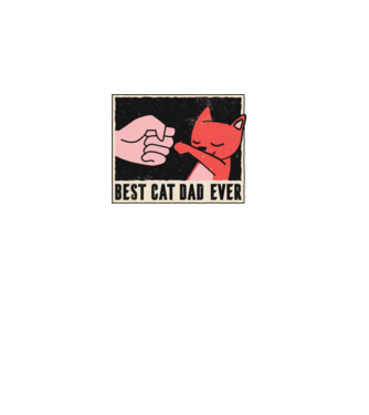 Best Cat Dad Ever - Cel mai bun stăpân de pisică model turcoaz pe tricou