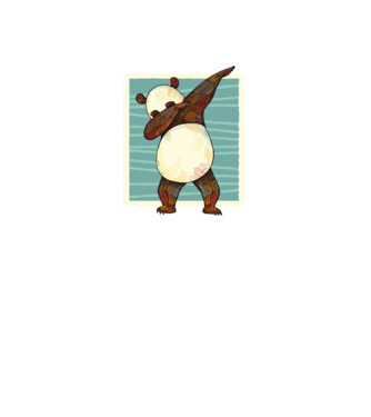 Panda DAB dans model albastru închis pe tricou