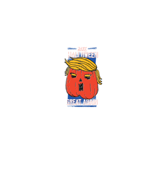Make Halloween Great Again Trump model albastru jeanși pe tricou
