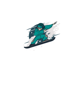 Schelet Snowboard DAB model turcoaz pe tricou
