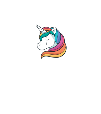 Cap de unicorn model alb pe tricou