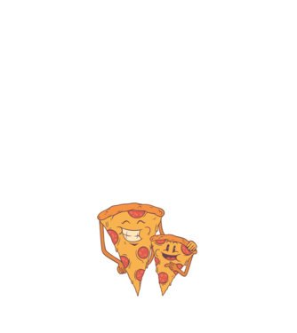 Familie Pizza model alb pe tricou