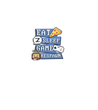 Eat, Sleep, Game respawn model alb pe tricou