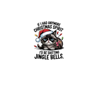 Christmas Spirit Grumpy Cat Alb model alb pe tricou