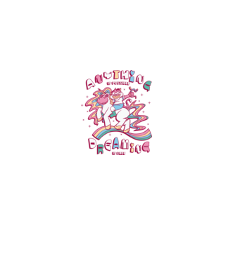 Orice este posibil Unicorn model alb pe tricou