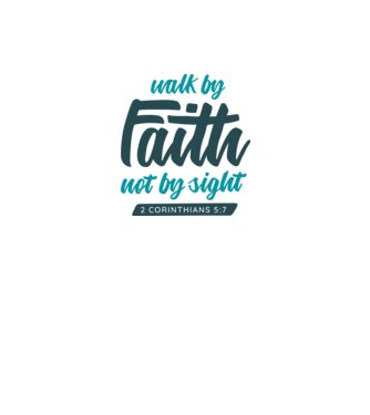 Walk by faith - Religie model alb pe tricou