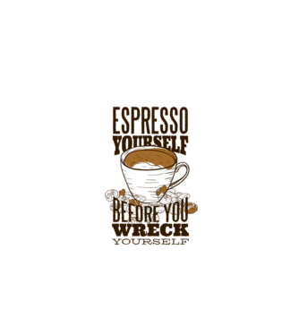 Espresso Yourself cu Cafea model gri pe tricou
