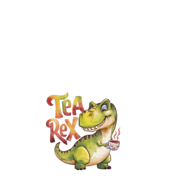 Tea Rex model alb pe tricou