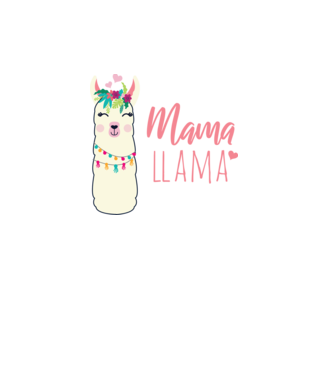 Mama Llama model turcoaz pe tricou