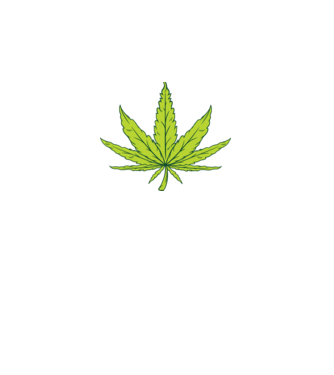Frunză de marijuana model negru pe tricou