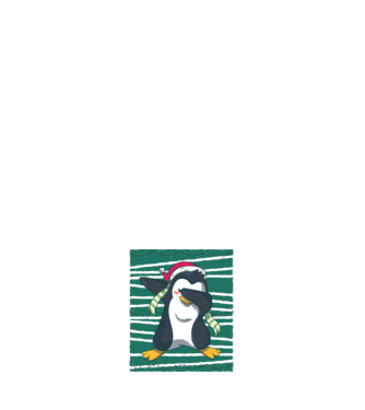 Pinguin DAB Crăciun model negru pe tricou