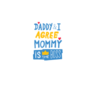 Mama e șefa model alb pe tricou