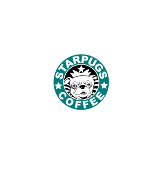 Starpugs Coffee model negru pe tricou